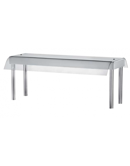 VETRO CON LAMPADA PER ISOLA CENTRALE SELF SERVICE - POTENZA W 21 - CM  115x61h