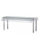 VETRO CON LAMPADE RISCALDANTI PER ISOLA CENTRALE SELF SERVICE - POTENZA W 900 - CM 145x61h