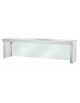 STRUTTURA SUPERIORE IN ACCIAIO INOX CON VETRO FRONTALE PER SELF SERVICE - cm 120x29x41h
