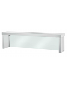 STRUTTURA SUPERIORE IN ACCIAIO INOX CON VETRO FRONTALE PER SELF SERVICE - cm 150x29x41h