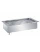 VASCA AD INCASSO INOX AISI 304 - BAGNOMARIA H 200 - 0°/+90°C - x3 GN 1/1, mm 200h (BACINELLE ESCLUSE) - cm 111x64x24h