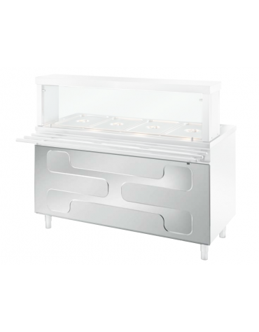PANNELLO FRONTALE INOX PER ELEMENTI SELF SERVICE - CM 150x60x1,8
