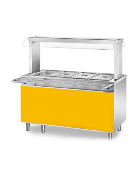 PANNELLO FRONTALE INOX COLORATO PER ELEMENTI SELF SERVICE (COLORI A RICHIESTA) - CM 150X70