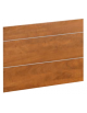 PANNELLO FRONTALE IN LEGNO PER ELEMENTI SELF SERVICE - COLOR NOCE - CON PROFILI LATERALI DI GIUNZIONE INOX - CM 80x60x1,8