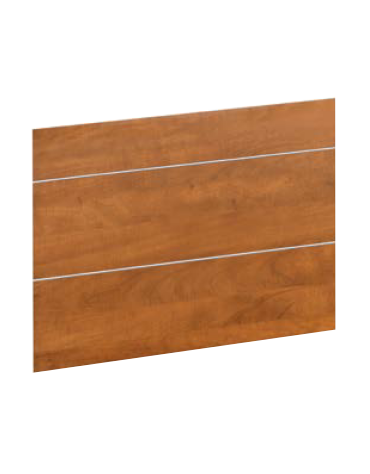 PANNELLO FRONTALE IN LEGNO PER ELEMENTI SELF SERVICE - COLOR NOCE - CON PROFILI LATERALI DI GIUNZIONE INOX - CM 100x60x1,8