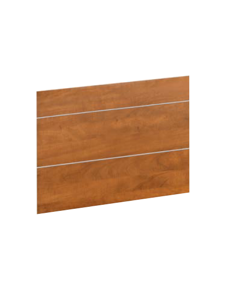 PANNELLO FRONTALE IN LEGNO PER ELEMENTI SELF SERVICE - COLOR NOCE - CON PROFILI LATERALI DI GIUNZIONE INOX - CM 200x60x1,8