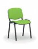 Sedia fissa attesa conferenza imbottita con telaio in acciaio colore nero a sezione ovale - Certificata CAM