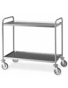 Carrello inox con N° 2 Piani stampati imbullonati da cm 100x60 - Portata Kg 120 - cm 109x69x95h