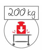 Carrello inox con 3 piani stampati cm 100x50, saldati per trasporto pesante Kg 200 - cm 109x59x95h