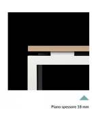 Scrivania dattilo ufficio operativa Bench doppia - gamba chiusa ad anello chiuso e piano spessore mm 18 - cm 140x125x73,5h