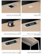 Scrivania dattilo ufficio operativa Bench doppia - gamba chiusa ad anello chiuso e piano spessore mm 25 - cm 140x125x74h