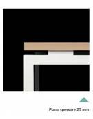 Scrivania dattilo ufficio operativa Bench doppia - gamba chiusa ad anello chiuso e piano spessore mm 25 - cm 140x125x74h