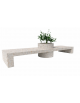 Panchina composta da 2 sedute e 1 fioriera tonda, in cemento colore Grigio travertino - cm 400x100x80h - Conforme ai CAM