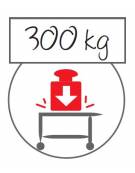 Carrello inox AISI 304 per trasporto pesante - 3 piani a vasca saldati - Portata totale Kg 300 - cm108x61x93h