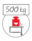 Carrello inox AISI 304 per trasporto pesante - 3 piani lisci, saldati al telaio - Portata Kg 500 - cm 108x61x96h