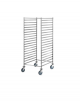 Carrello portateglie in acciaio 18/10 AISI 304 - guide a "L" - 20 teglie 60x40 - cm 69x49x190h