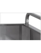 Carrello inox da sbarazzo con vasca per bacinelle 3xGN1/1 (escluse) - 2 ripiani - cm 117x63x94h