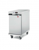 Carrello portateglie sottobanco inox - versione riscaldata 30°/90°C - capacità 6 teglie cm 60x40  - guide a "C" - cm 69,6x73x84h
