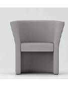 Poltrona attesa per ufficio ad 1 posto con rivestimento in ecopelle o poliestere ignifugo-Struttura portante in legno 