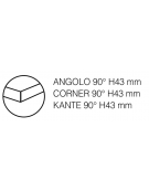 Tavolo inox AISI 304 freddo self-service con vasca raggiata mm 200h e 3 ante refrigerata - N°5 GN 1/1 - cm 200x70x89h