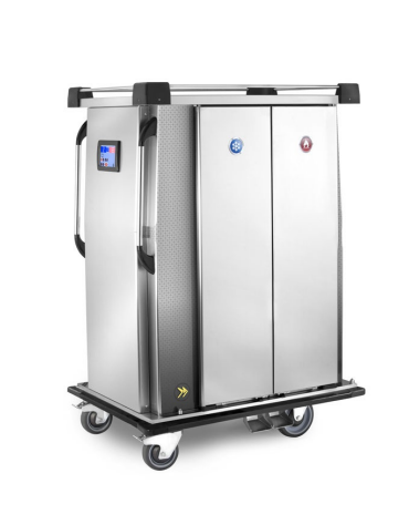 Carrello termorefrigerato a singola refrigerazione inox AISI 304 18/10 - versione USB -per 26 vassoi mm 570x325 - cm 114x78x167h