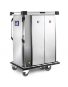 Carrello termorefrigerato a doppia refrigerazione, in acciaio inox AISI 304 18/10 - per 20 vassoi mm 570x325 - cm 114x78x167h