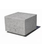 Dissuasore traffico stradale quadrato in cemento calcestruzzo - colore Grigio pietra - cm 50x50x50h - Conforme ai CAM