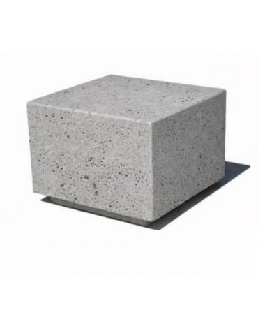 Dissuasore traffico stradale quadrato in cemento calcestruzzo - colore Grigio pietra - cm 50x50x50h - Conforme ai CAM