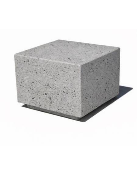 Dissuasore traffico stradale quadrato in cemento calcestruzzo - colore Grigio pietra - cm 50x50x50h - Conforme ai CAM