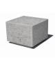 Dissuasore traffico stradale quadrato in cemento calcestruzzo - colore Grigio pietra - cm 50x50x50h - Conforme ai CAM