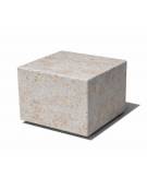 Dissuasore traffico stradale quadrato in cemento calcestruzzo - colore Grigio travertino - cm 50x50x50h - Conforme ai CAM