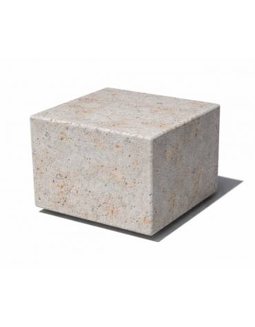 Dissuasore traffico stradale quadrato in cemento calcestruzzo - colore Grigio travertino - cm 50x50x50h - Conforme ai CAM