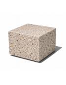 Dissuasore traffico stradale quadrato in cemento calcestruzzo - colore Grigio sabbiato - cm 50x50x50h - Conforme ai CAM