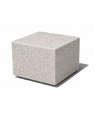 Dissuasore traffico stradale quadrato in cemento calcestruzzo - colore Bianco sabbiato - cm 50x50x50h - Conforme ai CAM