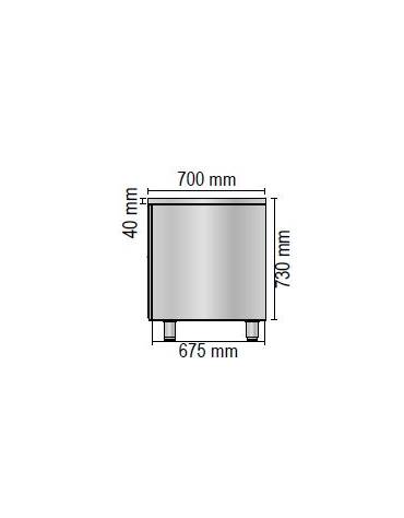 Tavolo Refrigerato 2 porte TN +2°+8°C, predisposto per unità frigorifera remota ( ESCLUSA) a destra cm 120x70x85h