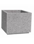 Fioriera quadrata in cemento calcestruzzo per esterno - colore Grigio pietra - cm 80x80x80h - Conforme ai CAM