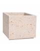 Fioriera quadrata in cemento calcestruzzo per esterno - colore Bianco travertino - cm 80x80x80h - Conforme ai CAM