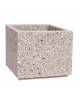 Fioriera quadrata in cemento calcestruzzo per esterno - colore Grigio sabbiato - cm 80x80x80h - Conforme ai CAM