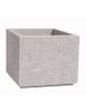 Fioriera quadrata in cemento calcestruzzo per esterno - colore Bianco sabbiato - cm 80x80x80h - Conforme ai CAM