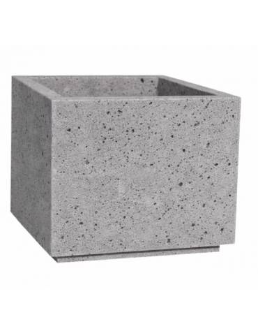 Fioriera quadrata in cemento calcestruzzo per esterno - colore Grigio pietra - cm 140x140x90h - Conforme ai CAM