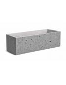 Fioriera rettangolare in cemento calcestruzzo per esterno - colore Grigio pietra - cm 100x30x60h - Conforme ai CAM