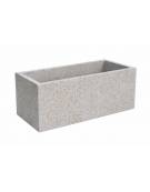Fioriera rettangolare in cemento calcestruzzo per esterno - colore Grigio travertino - cm 100x30x60h - Conforme ai CAM