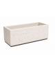 Fioriera rettangolare in cemento calcestruzzo per esterno - colore Bianco travertino - cm 100x30x60h - Conforme ai CAM