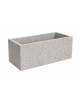 Fioriera rettangolare in cemento calcestruzzo per esterno - colore Grigio travertino - cm 80x30x60h - Conforme ai CAM