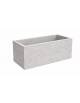 Fioriera rettangolare in cemento calcestruzzo per esterno - colore Bianco sabbiato - cm 80x30x60h - Conforme ai CAM