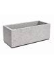 Fioriera rettangolare in cemento calcestruzzo per esterno - colore Grigio pietra - cm 100x40x50h - Conforme ai CAM