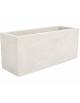 Fioriera rettangolare in cemento calcestruzzo per esterno - colore Bianco pietra - cm 120x40x50h - Conforme ai CAM