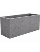Fioriera rettangolare in cemento calcestruzzo per esterno - colore Grigio pietra - cm 120x40x50h - Conforme ai CAM