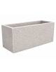 Fioriera rettangolare in cemento calcestruzzo per esterno - colore Bianco sabbiato - cm 120x40x50h - Conforme ai CAM