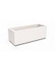 Fioriera rettangolare in cemento calcestruzzo per esterno - colore Bianco pietra - cm 80x40x50h - Conforme ai CAM